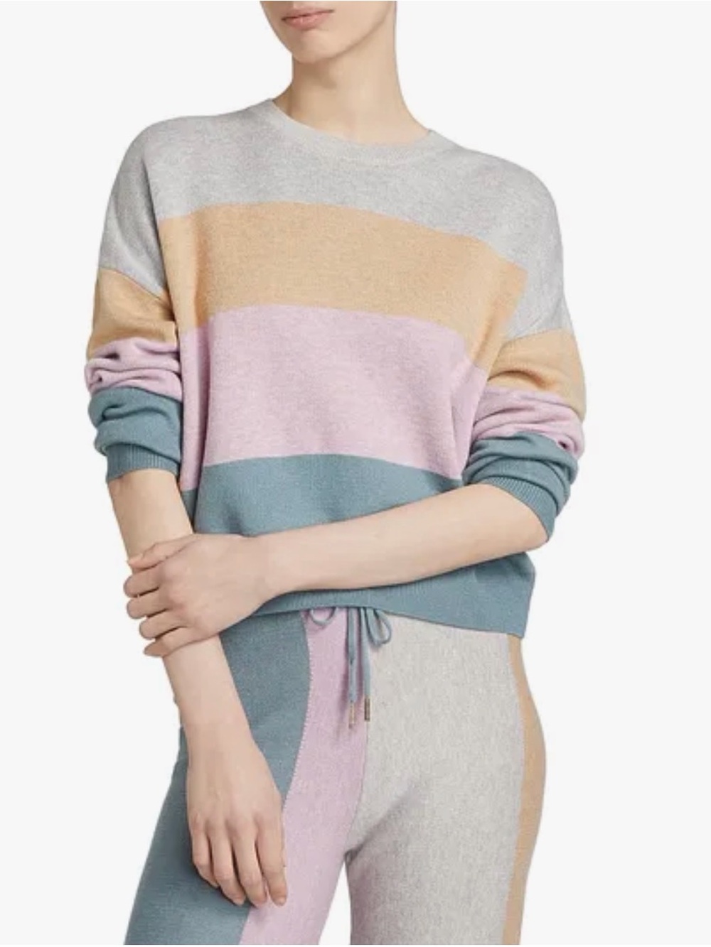 Stella Dux Women’s Colorblock Cashmere Blend Sweater - Multicolor XS oversized